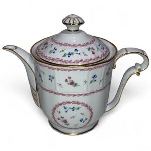 Bernardaud Limoges France Artois Rose Versailles porcelain coffee or tea pot